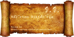 Vértes Viktória névjegykártya